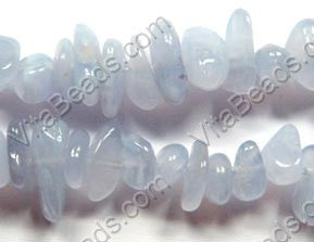 Blue Chalcedony Natural A -  Chip Nuggets  16"