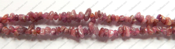Pink Tourmaline AA  -  Chips 16"    4 - 6 mm