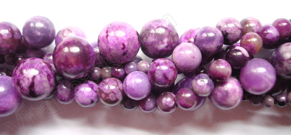 Sugilite  -  Smooth Round Beads  16"