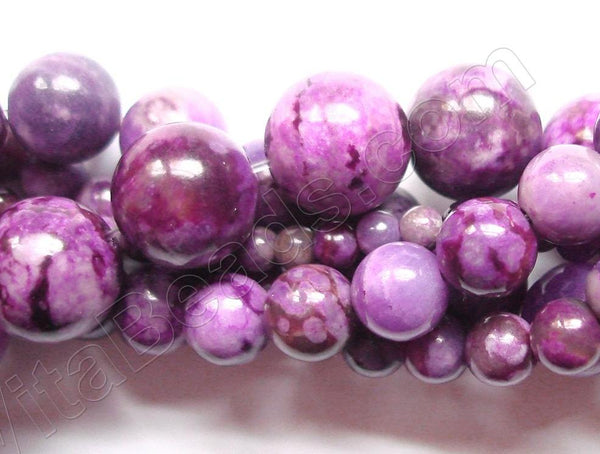 Sugilite  -  Smooth Round Beads  16"