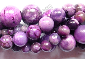 Sugilite  -  Smooth Round Beads  16"