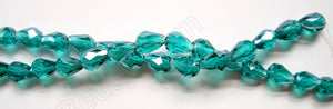 Emerald Crystal Qtz  -  Faceted Drops Vertical Drill 12"
