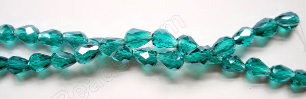 Emerald Crystal Qtz  -  Faceted Drops Vertical Drill 12"