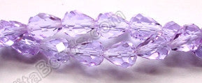 Light Amethyst Crystal Quartz  -  5x8mm Faceted Drop 12"