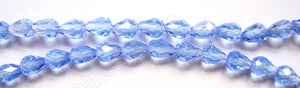 Sky Blue Crystal Qtz  -  Faceted Drops Vertical Drill 12"