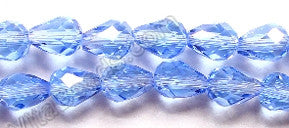 Sky Blue Crystal Quartz  -  5x8mm Faceted Drop 12"