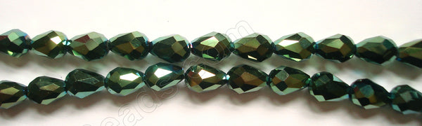 Metallic Peacock Qtz  -  5x8mm Faceted Drop 12"