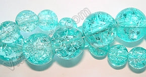 Explosion Crystal  -  Blue  -  Smooth Round  16"