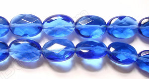 Sapphire Crystal  -  Faceted Oval  16"