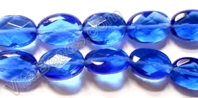 Sapphire Crystal  -  Faceted Oval  16"