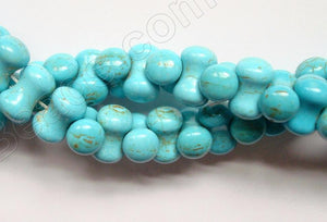 Cracked Chinese Turquoise  -  Peanuts  16"