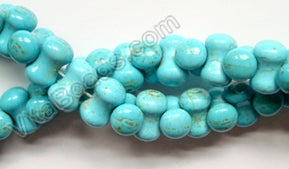 Cracked Chinese Turquoise  -  Peanuts  16"