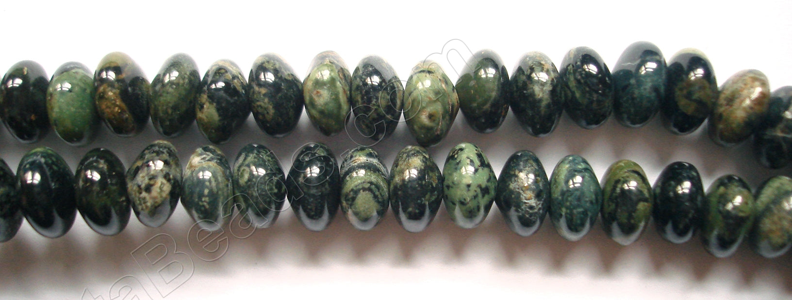 Kambaba Jasper  -  Smooth Rondels  16"    5 x 8 mm