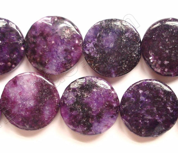 Lepidolite (Color Enhanced) -  Puff Coins  16"