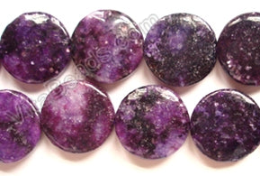 Lepidolite (Color Enhanced) -  Puff Coins  16"