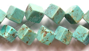 Cracked Turquoise  -  Double Edge Square  16"