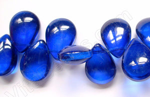 Royal Blue Crystal  -  Smooth Flat Briolette  6"