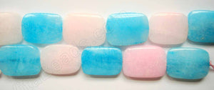 Hemimorphrite (Blue and Pink)  -  15x20mm Puff Rectangels 16"