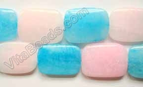 Hemimorphrite (Blue and Pink)  -  15x20mm Puff Rectangels 16"