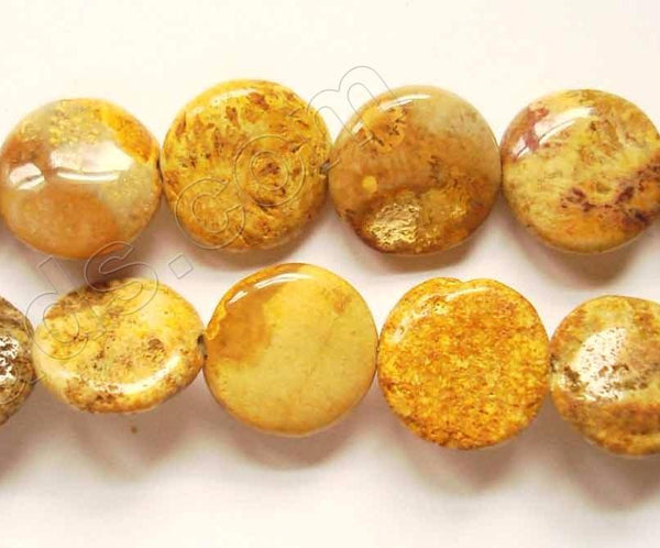 Yellow Fossil Co-ral  -  Puff Coins 16"