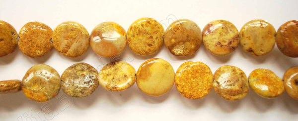 Yellow Fossil Co-ral  -  Puff Coins 16"