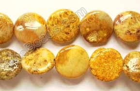 Yellow Fossil Co-ral  -  Puff Coins 16"