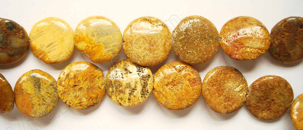 Yellow Fossil Co-ral  -  Puff Coins 16"