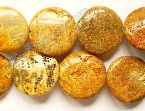 Yellow Fossil Co-ral  -  Puff Coins 16"