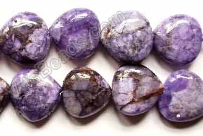 Purple Brazilian Agate  -  Puff Almond  16"