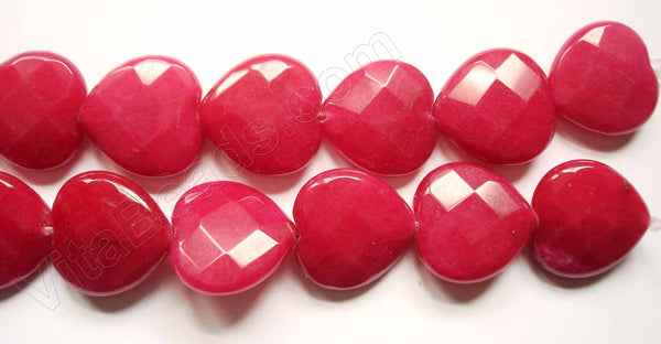 Red Jade  -  Faceted Heart  16"