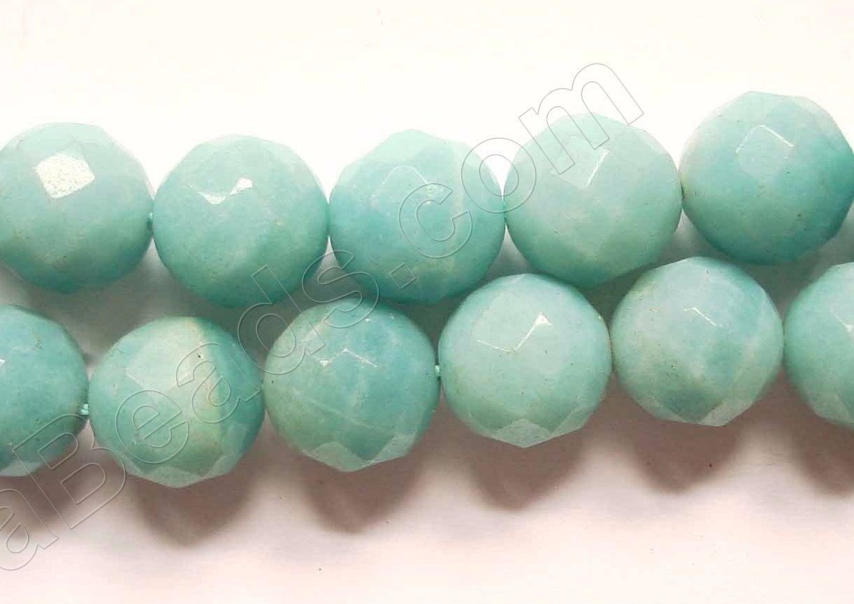 Amazonite AA  -  Faceted Round  16"