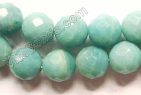 Amazonite AA  -  Faceted Round  16"