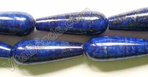 Lapis Lazuli A  -  Smooth Long Drops Horizontally Drilled 16"