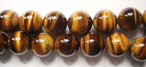 Tiger Eye AA  -  Big Smooth Round  16"