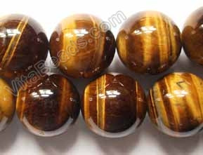 Tiger Eye AA  -  Big Smooth Round  16"