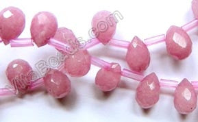Dyed Jade Purple Pink - 7x10mm Faceted Teardrops 16"