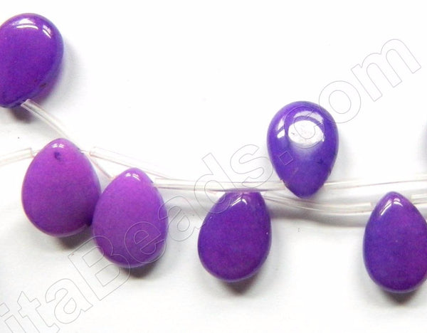 Purple Jade  -  Smooth Flat Briolette 16"