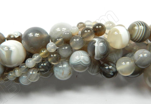 Botswana Agate  -  Smooth Round Beads  16"