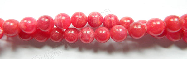 Dyed Peruvian Rhodonite  -  Smooth Round Beads  16"     10 mm