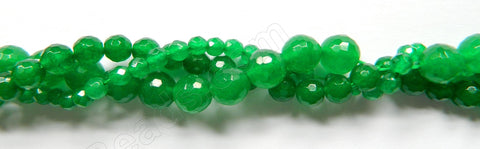 Green Jade  -  Faceted Round  16"