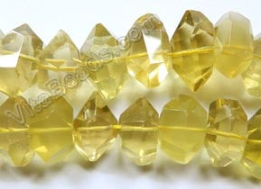 Lemon Quartz (Natural) AA  -  Center Cut Faceted Tumble  16"