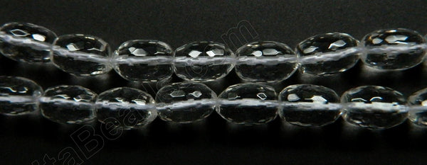Natural Crystal AAA  -  Faceted Drum  16"