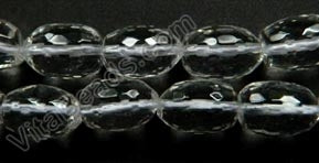 Natural Crystal AAA  -  Faceted Drum  16"