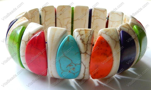 Mixed Color Cracked Chinese Turquoise