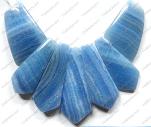 Blue Peruvian 7-Piece Set Slab Pendant