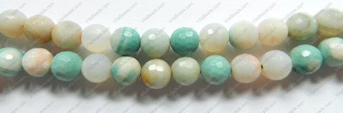 Magic Amazonite  -  Faceted Round Beads 15"