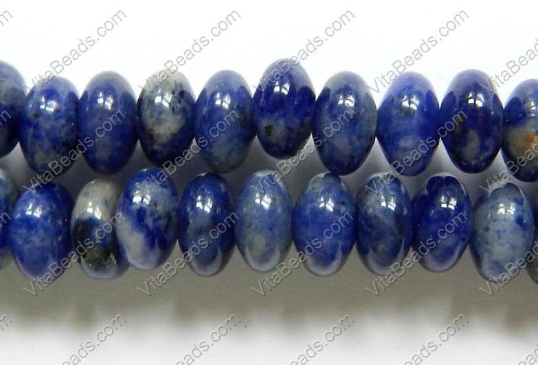 Sodalite  -  Smooth Rondels  16"    5 x 8 mm