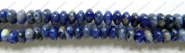 Sodalite  -  Smooth Rondels  16"    5 x 8 mm