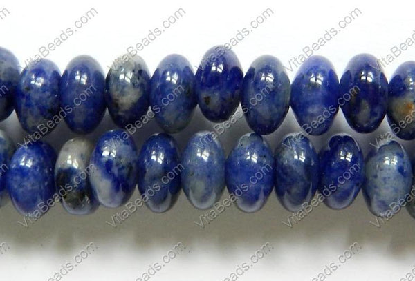 Sodalite  -  Smooth Rondels  16"    5 x 8 mm