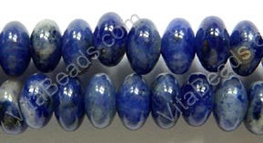 Sodalite  -  Smooth Rondels  16"    5 x 8 mm